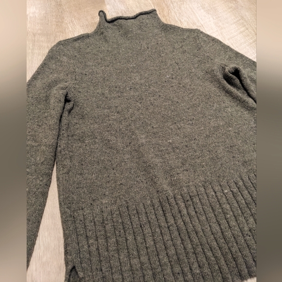 Madewell Olive Green Mock Neck Sweater Wool Blend - Picture 2 of 7